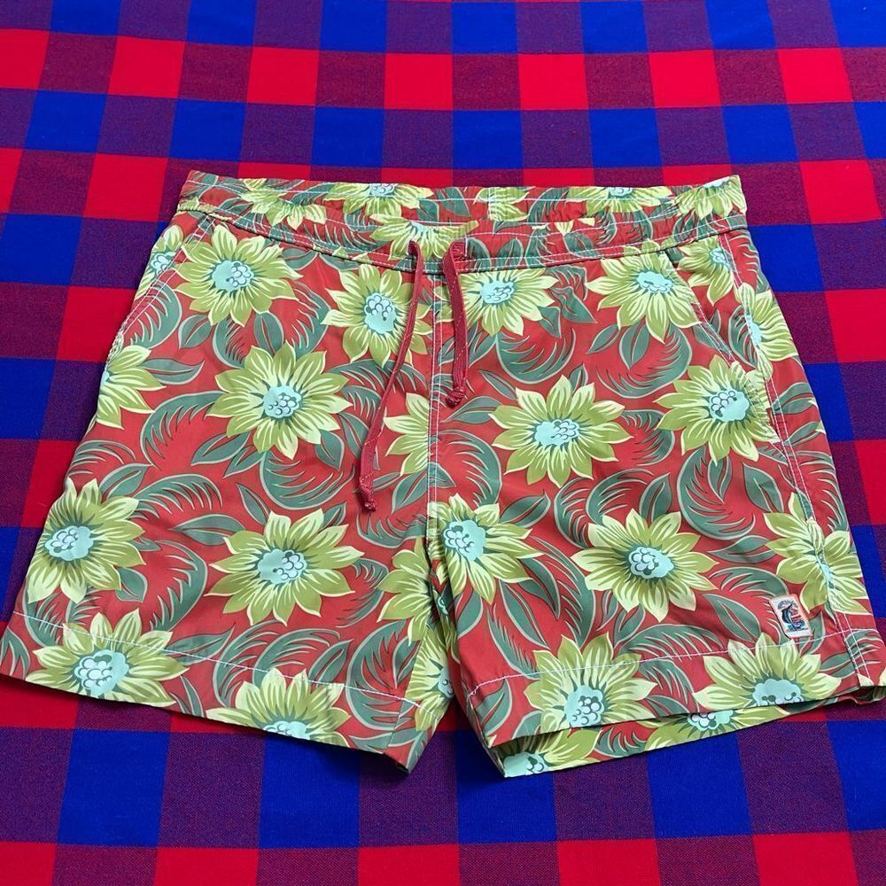 Tommy Bahama Floral Hawaiian Mesh Lined Swim Trunks Size Medium
